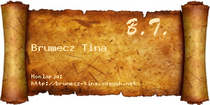 Brumecz Tina névjegykártya